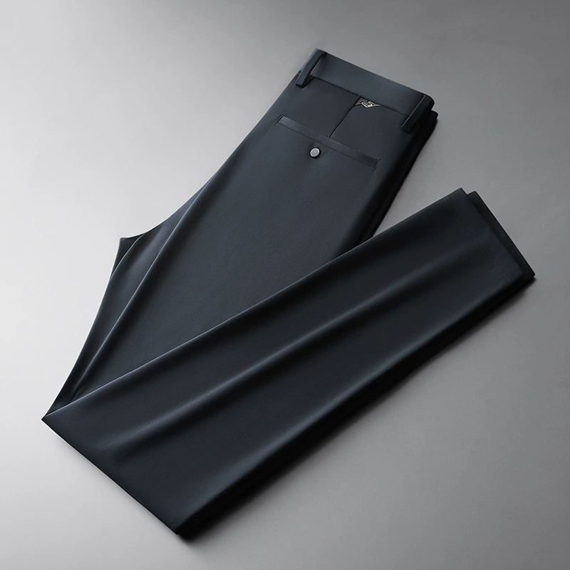 Summer silk trousers, loose fit