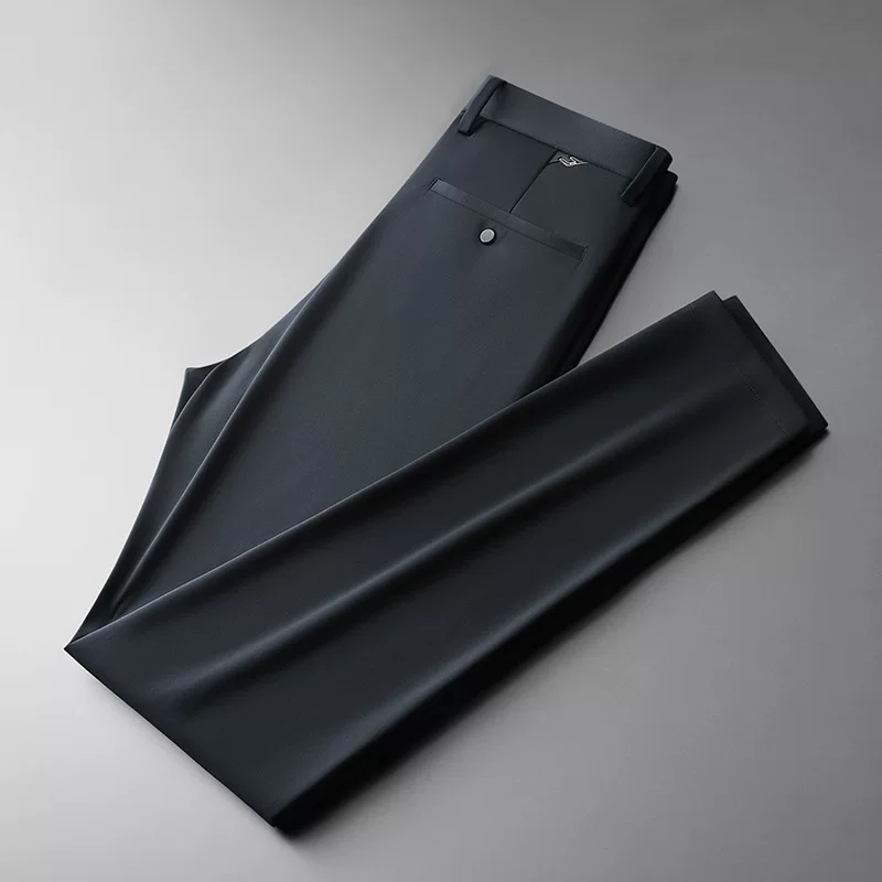 Summer silk trousers, loose fit