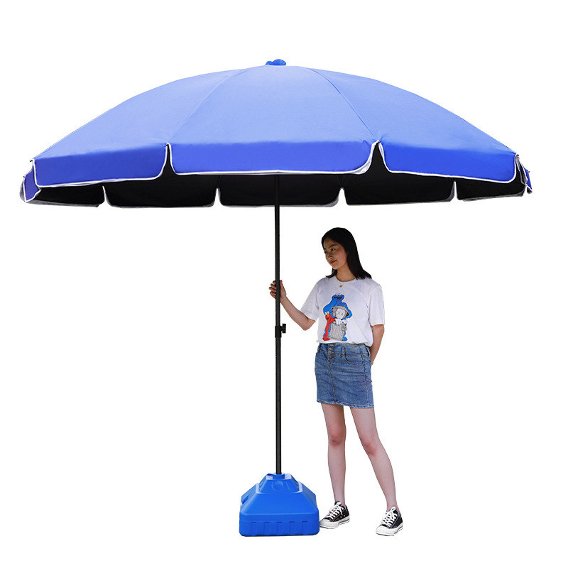 Sombrilla publicitaria personalizable, protección UV, soporte de sombrilla resistente al viento, sombrilla para exteriores para exportación, LOGO, resistente a los rayos UV, engrosada.