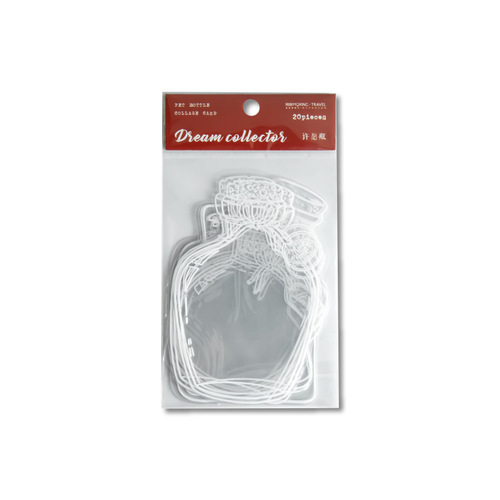 Dried flower bookmark handmade diy material bag plant specimen bag transparent small bottle embossed bag primary school students creative