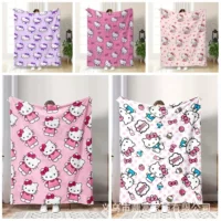 Трансграничные производители Sanrio периферийные KT кот фланелевое одеяло мультфильм HelloKitty принт детские одеяла