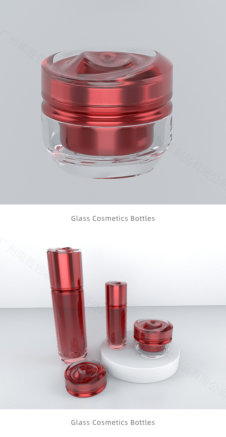 化妆品分装瓶 新款玫瑰面霜瓶 120ml高级乳液按压泵头套装瓶包材详情5