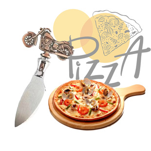 Cross Border Motorcycle Cheese Knife Cream Knife Pizza Dessert Cheese Knife Bronze Father's Day Gift Children's Day