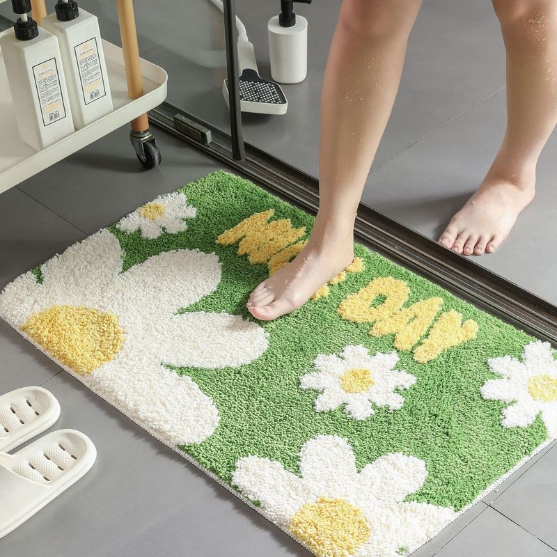 家庭用のシンプルな小さな浴室のぬいぐるみ吸水マットトイレの滑り止めマットトイレの浴室カーペット代発|undefined