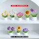 Finished hand-woven lily of the valley potted home ornaments knitted artificial flower wool crocheted bouquet fake flower gift