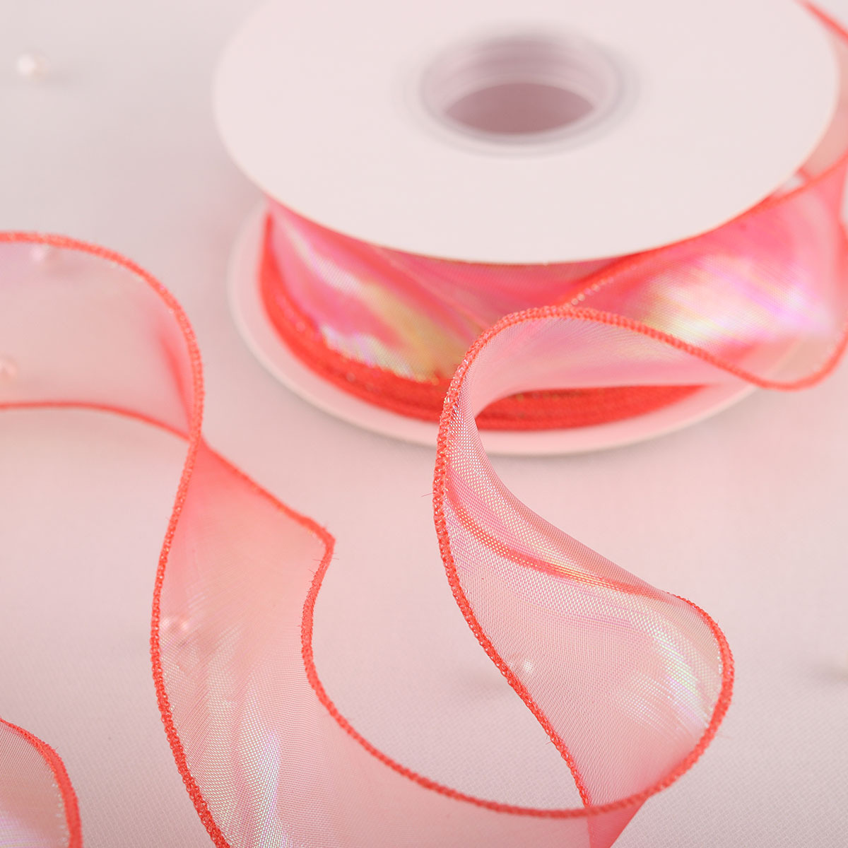 4cm de malla copia borde mágico color fishtail hilo flor embalaje spray hilo ramo decoración arco material de la cinta