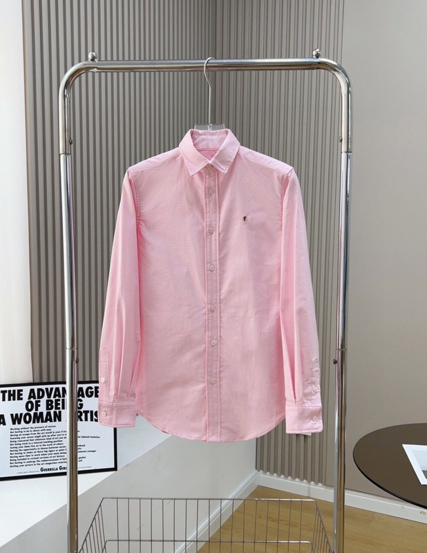 ハイバージョン RL ラフ無地カジュアルシャツ女性のカラフルなポニーロゴ刺繍トップファッションオックスフォードシャツ|undefined