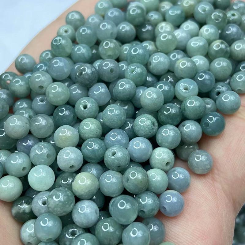 翡翠の危険な玉の6.8.10円の玉のグアテマラの翡翠の青い水の散珠のブレスレットのネックレスは散珠を飾ります。|undefined