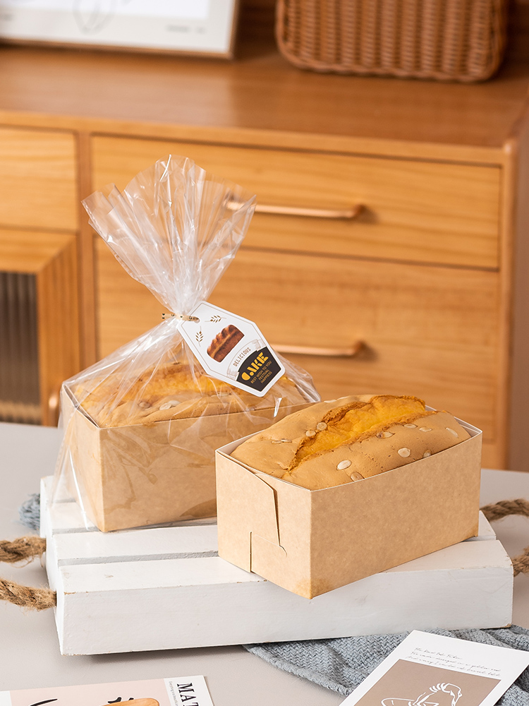 Dorado almohada Qifeng pastel de papel almohada de sabor tostada envasado pan de soporte de papel desechable horneado resistente a alta temperatura