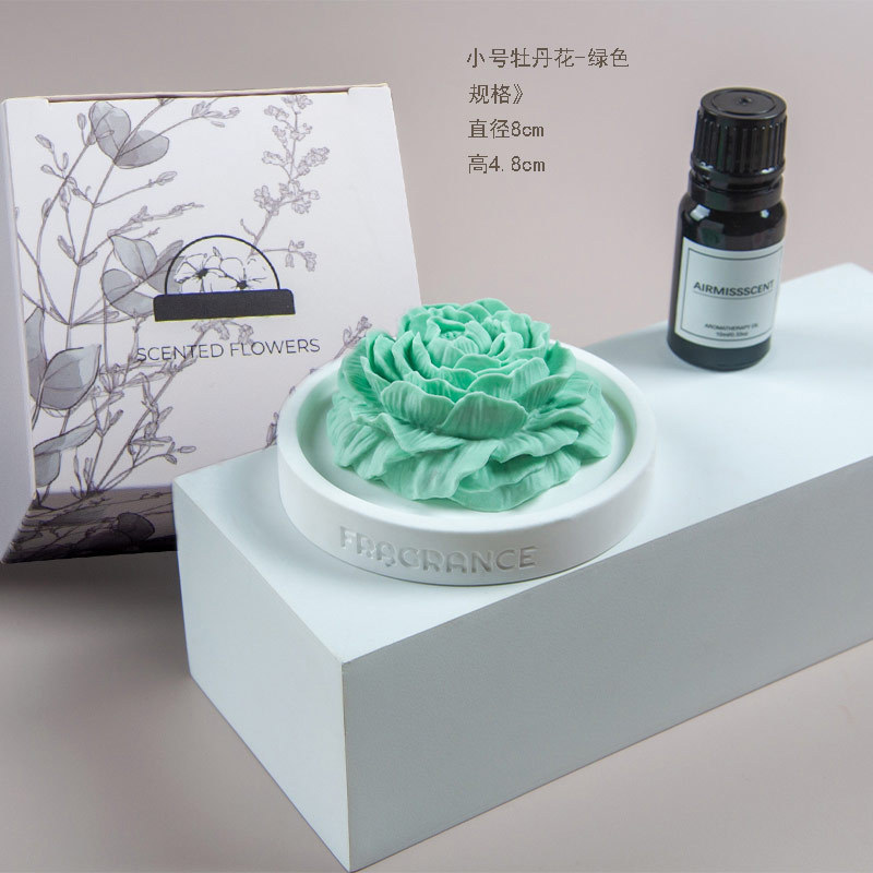 卸売り刺繍花香薫石膏拡香石高級感室内持続家庭用アロマ香薫置物お土産|undefined