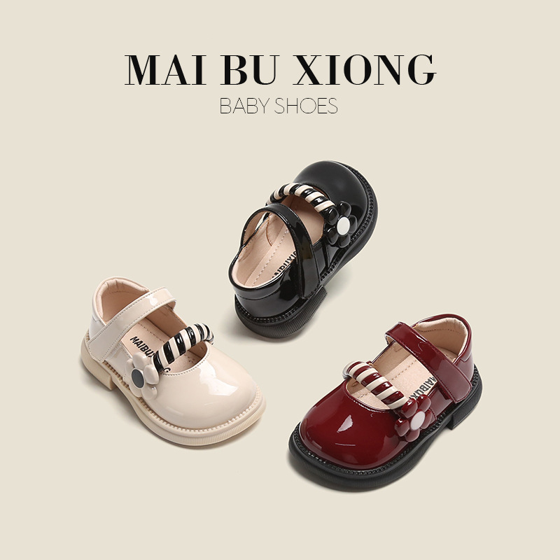 Pantofi pentru fete, pantofi cu talpă moale, antiderapanți, din piele, mici, de primăvară și toamnă, pentru copii, pantofi pentru sugari și copii mici_voghion.com