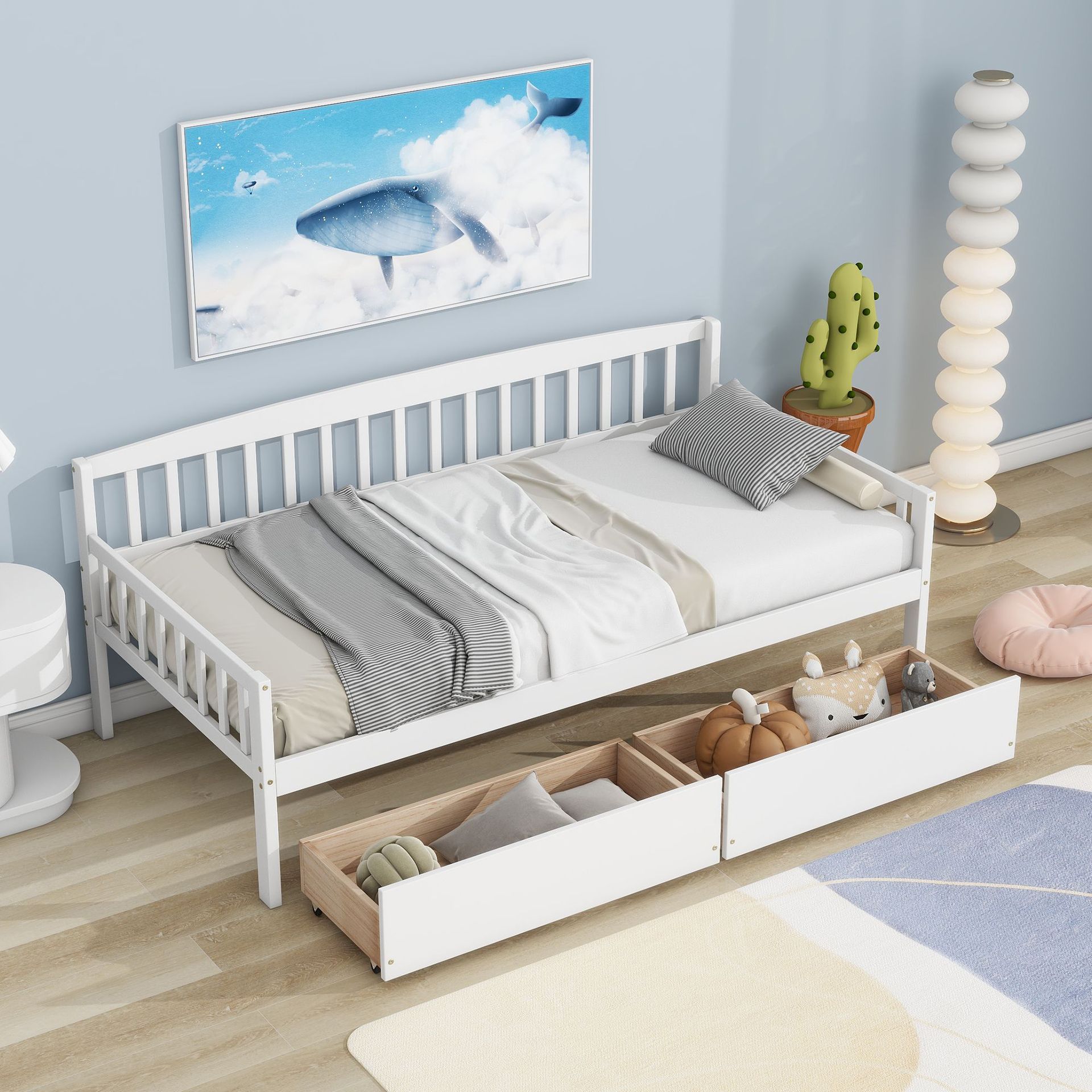 Nueva cama de madera china de 1,8 m cama doble principal de 1,5 m almacenamiento cama individual gruesa de 1,2 m casa pequeña