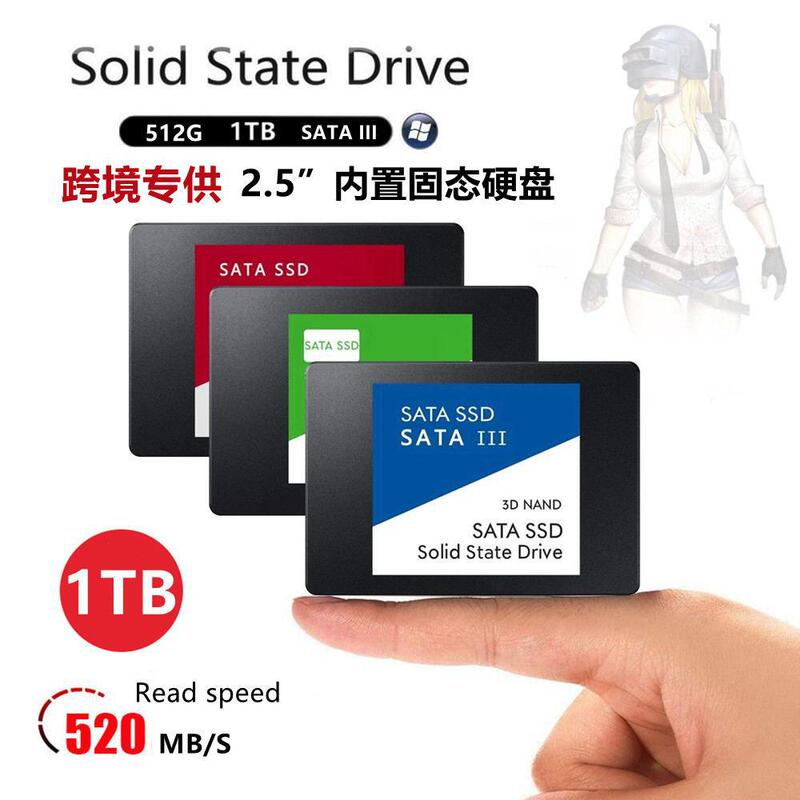 High-Speed Built-In Solid State Drive Sata3 Interface Cross-Border 2.5inch Ssd 1Tb Desktop Laptop High