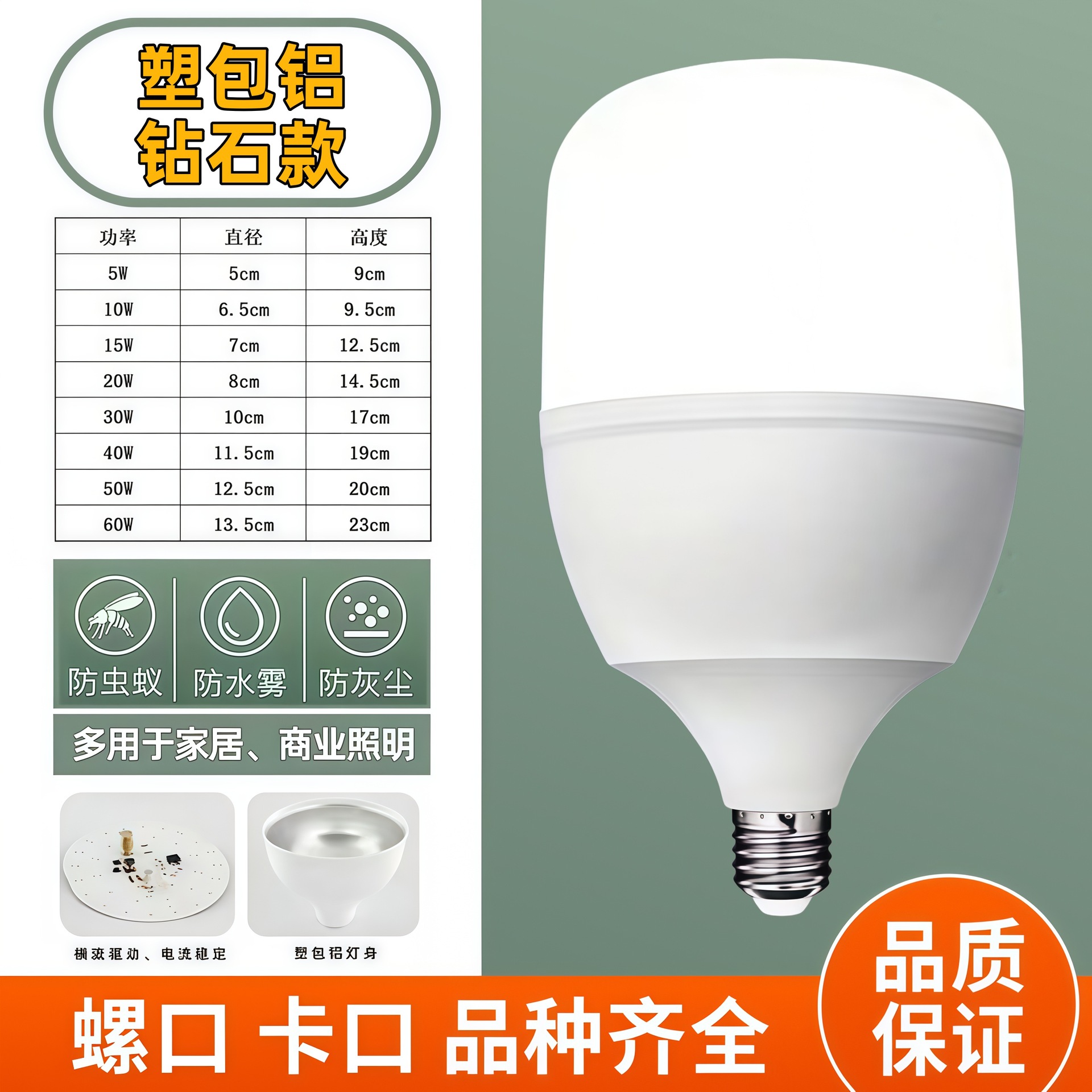 Fabricantes de lámparas de bombilla LED envío directo de aluminio E27 bayonet de tornillo ahorro de energía iluminación interior superbrillante al por mayor