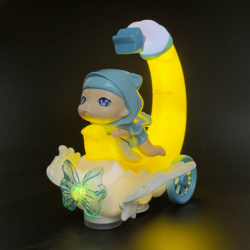 Nuevo movimiento eléctrico universal caminar hermoso sueño genio luz música niños venta caliente juguetes regalos para niños y niñas al por mayor