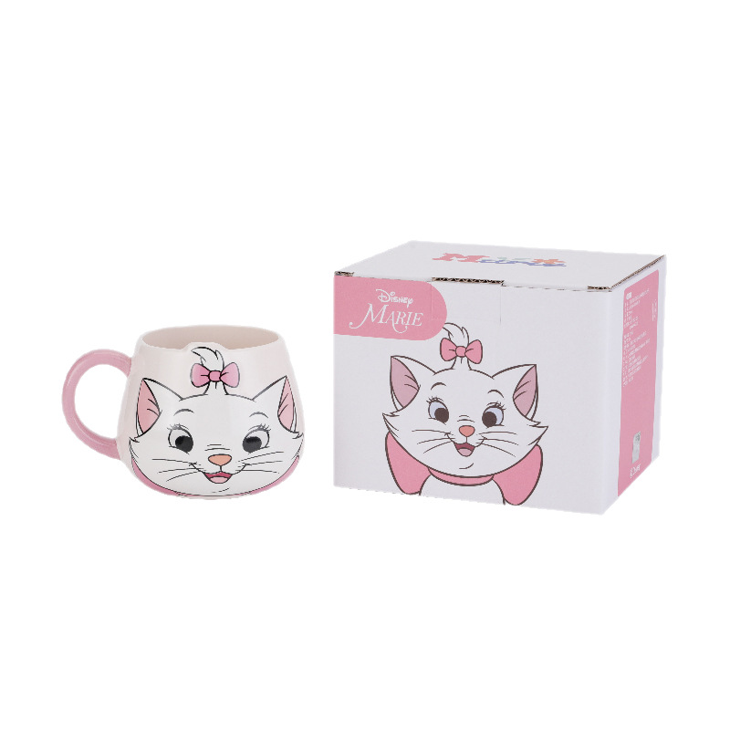 Nuevo Mary Cat Big Belly Taza Taza de café Taza de leche Taza de agua creativa Regalo de cumpleaños Caja de colores