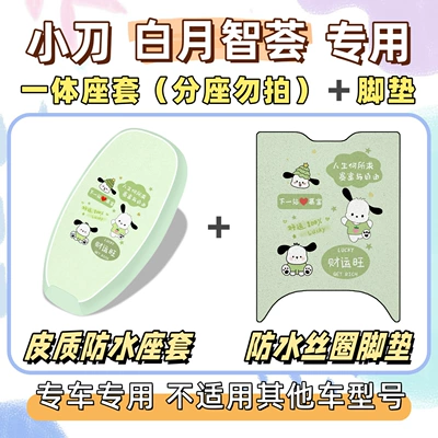 sun-proof seat cover, silk loop waterproof | Electric vehicle foot mat - waterproof-set-yb-pacha-dog-green-little-knife-white-moon-wisdom