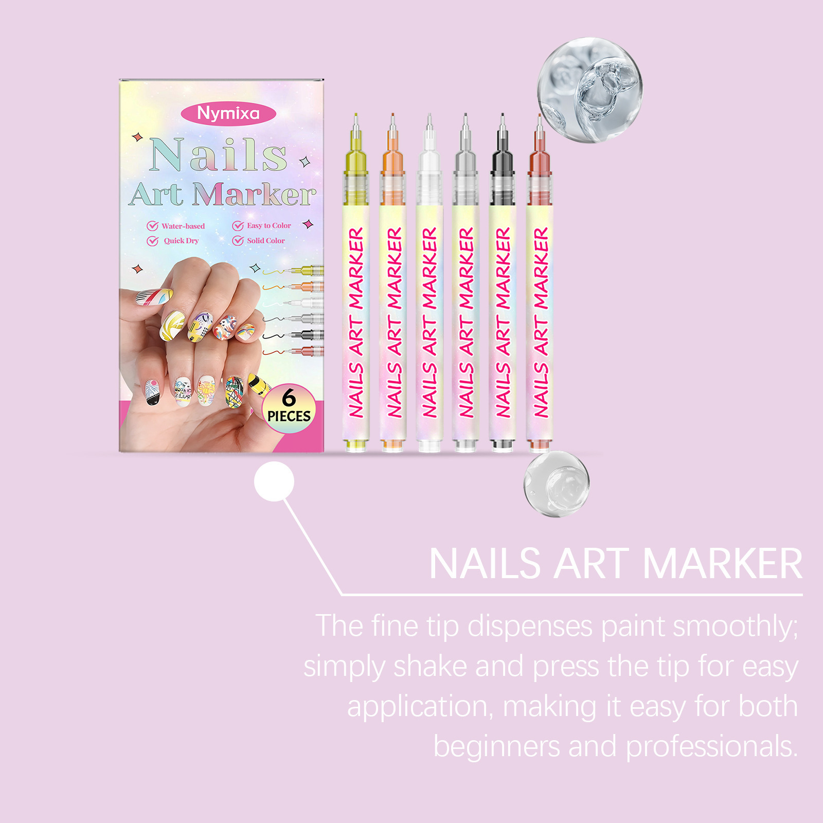 Feiner Nailart Graffiti Stift Für Präzise Nagelmalerei_voghion.com
