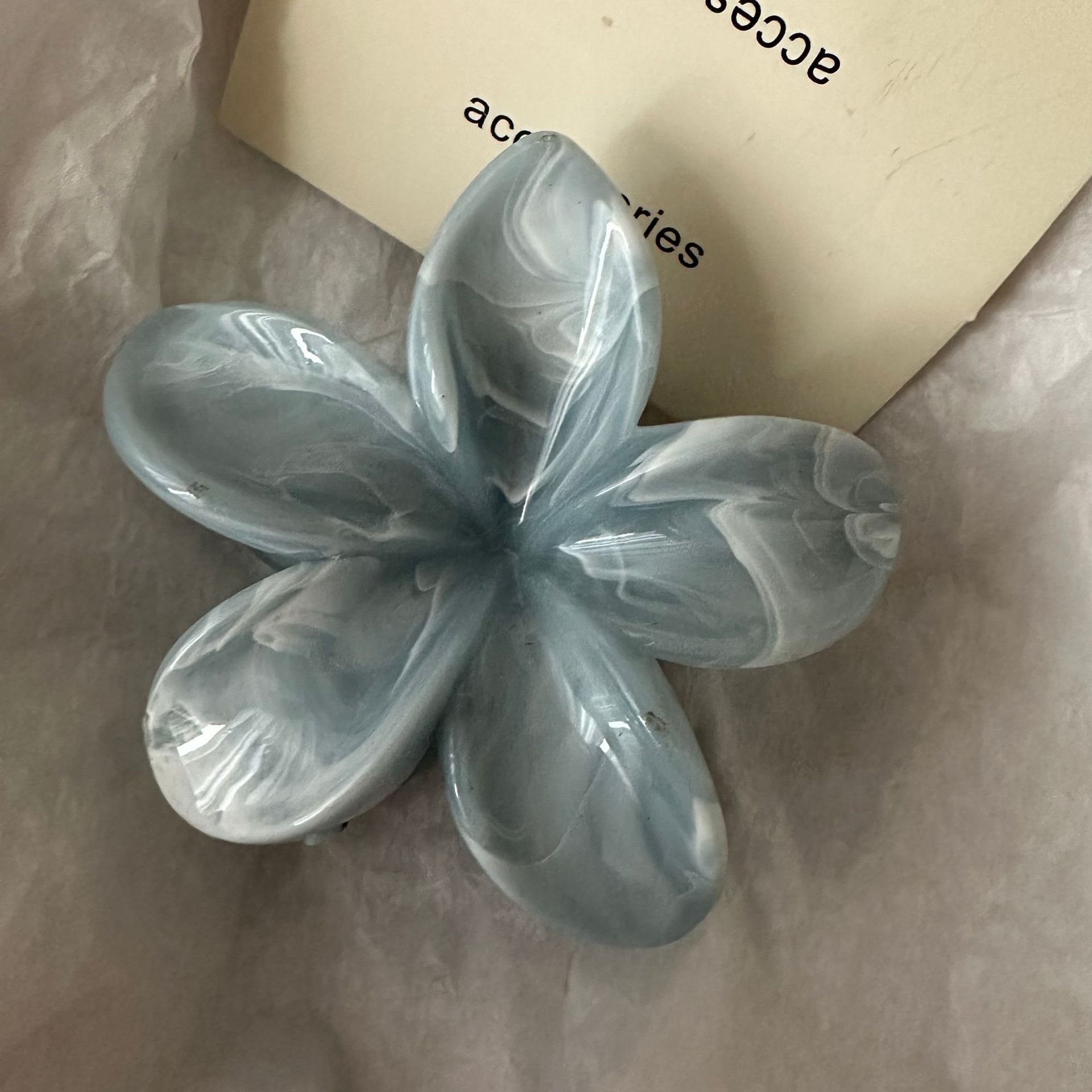 Splashed ink flower blue-8cm