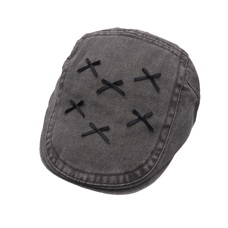 Arco coreano y2k sombrero de avance mujer primavera y verano moda versátil casual cara pequeña boina lengua de pato