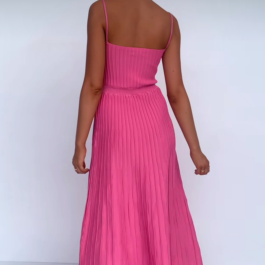 Women's Strap Dress Sexy Strap Backless Sleeveless Solid Color Maxi Long Dress Holiday Daily display picture 25