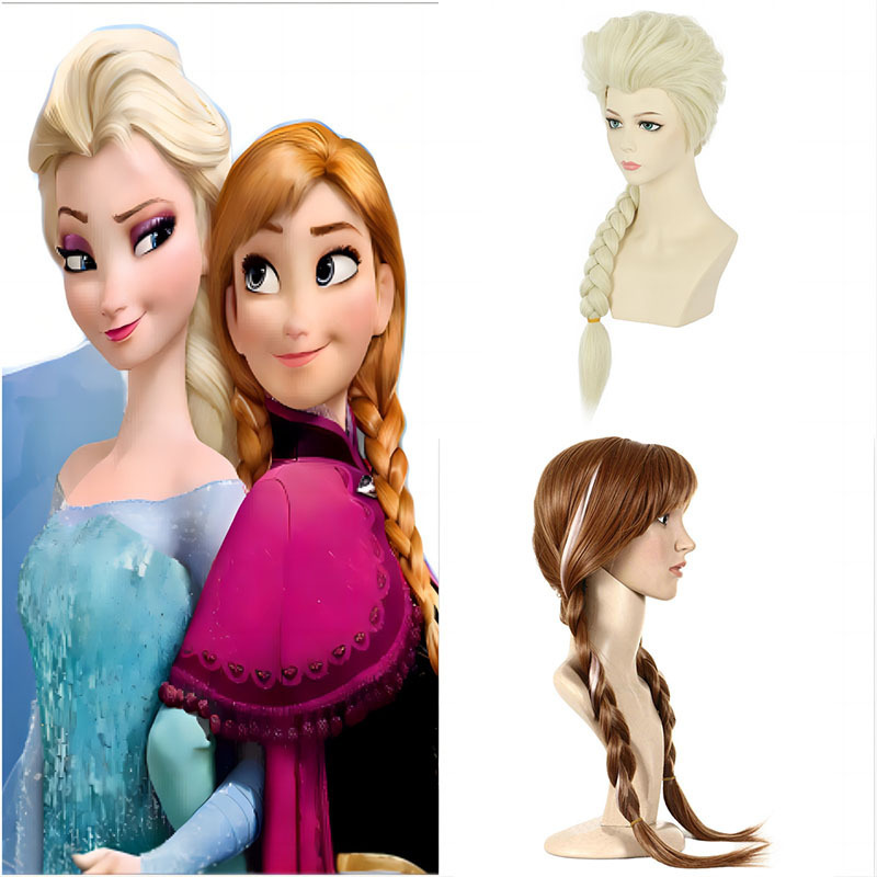 Frozen Wig Princess Elsa Anime Cosplay Princess Anna Twist Braid Wig Special Price