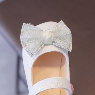 2024 Spring and Summer Korean Style Baby Shoes Comfortable Soft Princess Shoes Breathable Bowknot Girls' Shoes Breathable and Comfortable