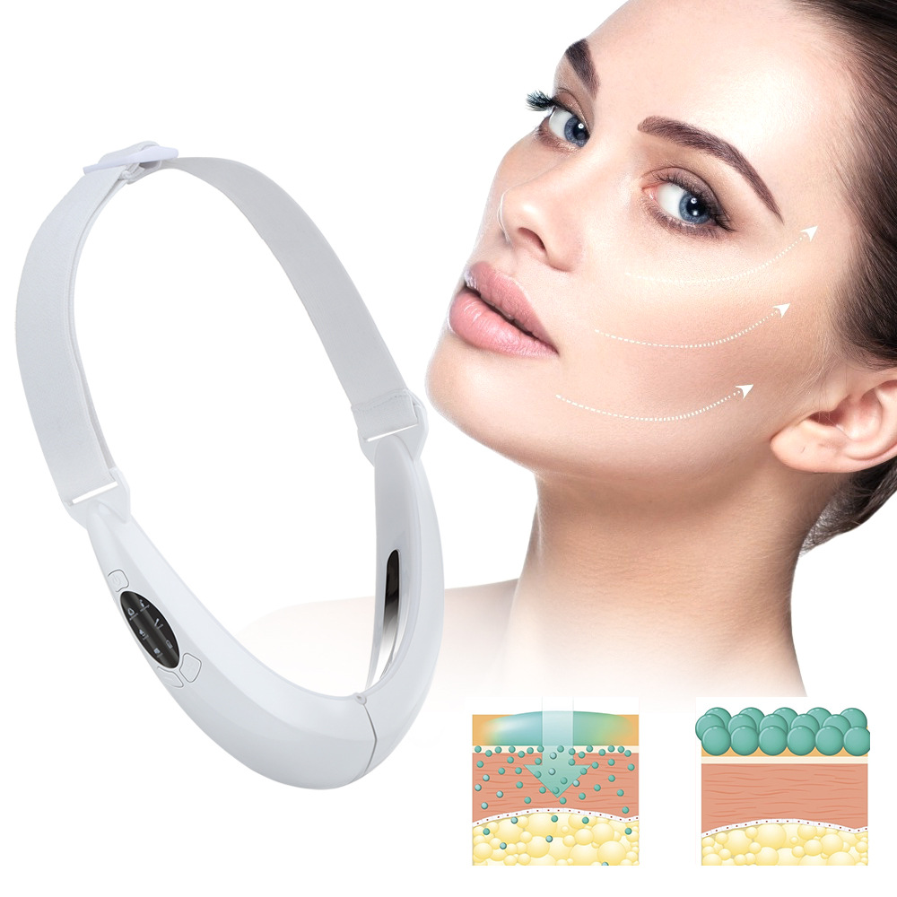 Cross-border supply chain EMS microcurrent color light face slimming device small V face firming double chin heat pad smart lifting face slimming device