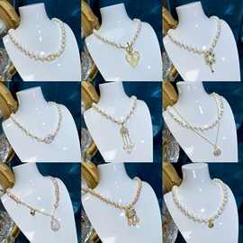 抖音视频号直播供货巴洛克天然淡水珍珠项链女设计设计感夏季颈链