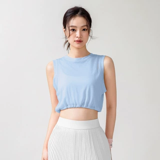 小个子短款瑜伽服女2025新款速干运动上衣薄款透气无袖罩衫夏季