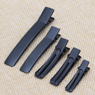 3.5 5 6 8cm electrophoresis sub black double fork clip DIY Guangzhou jewelry accessories children's hairpin square clip duckbill clip