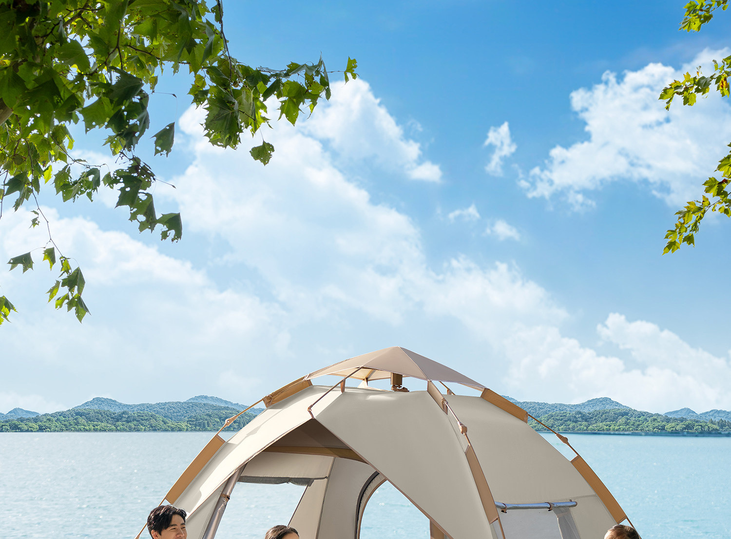 Popular distribution product: Fully automatic, quick-open, no-assembly required, suitable for home use, rainproof, sun-shading, thickened tent set for beach and camping