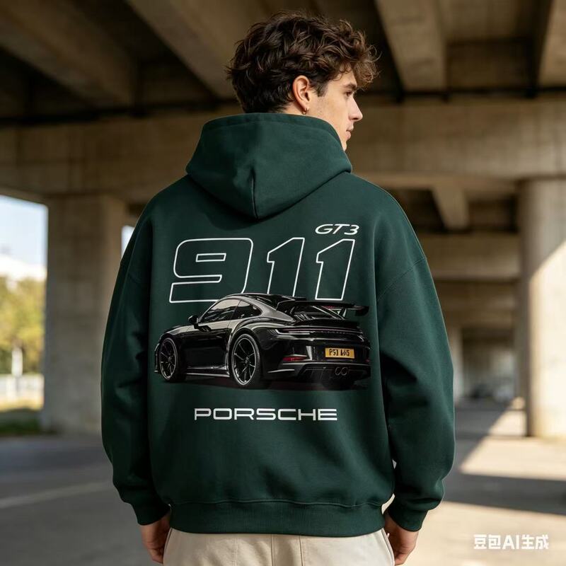 2026 Cross-Border Bestseller TK OZON Porsche 911 Car Graphic Unisex Versatile Hooded Sweatshirt Autumn Top Wholesale 2026 Cross-Border Bestseller TK OZON Porsche 911 Car Graphic Unisex Versatile Hooded Sweatshirt Autumn Top Wholesale