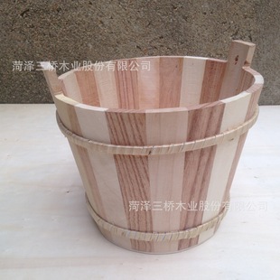 Round Retro Wooden Barrel Spice Container Small Wooden Barrel Wooden Simple Children's Beach Storage Barrel
