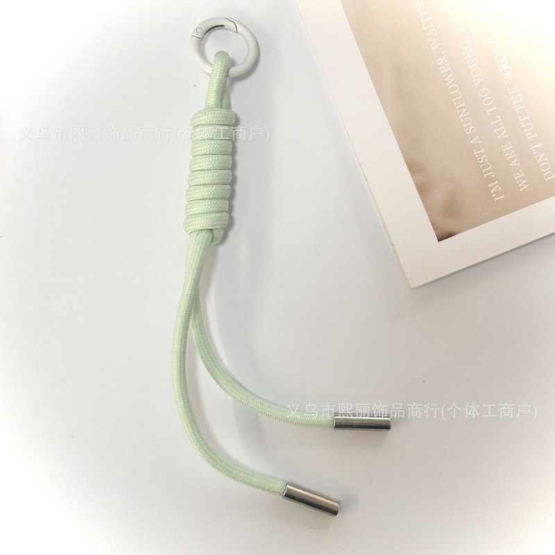撞色网红同款miu系手机挂绳简约编织绕绳玩偶挂饰挂件彩色绳扣|undefined