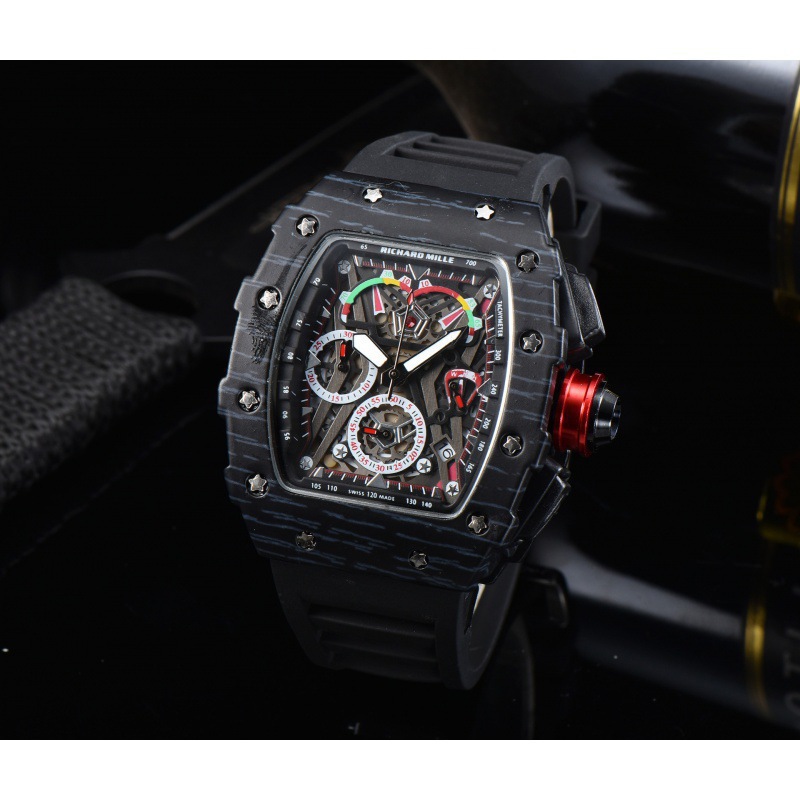Watch New Barrel-Shaped Fashion Trend Watch Luminous Hollow Fully Automatic Mechanical Movement Men's Watch