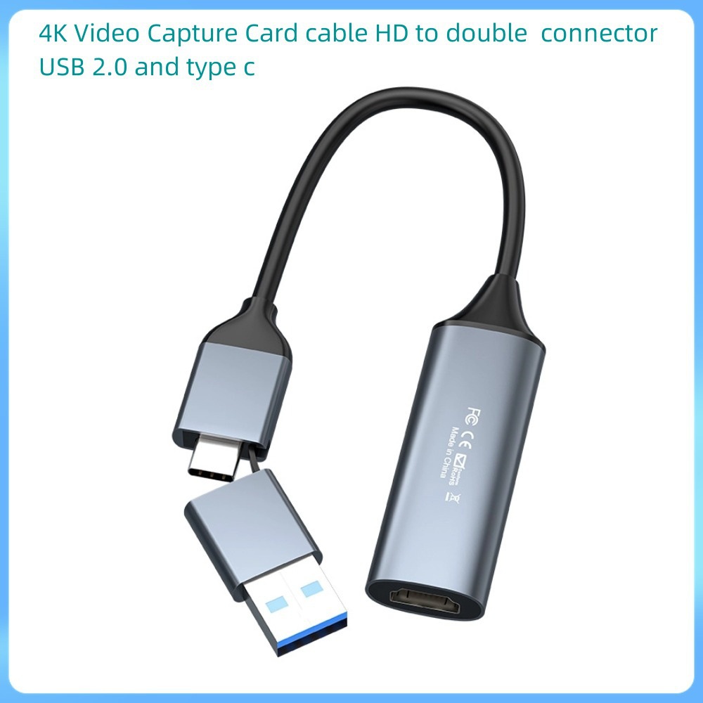 Usb Type-c转HDMI 1080P高清视频采集卡/盒手机游戏手游直播OBS游