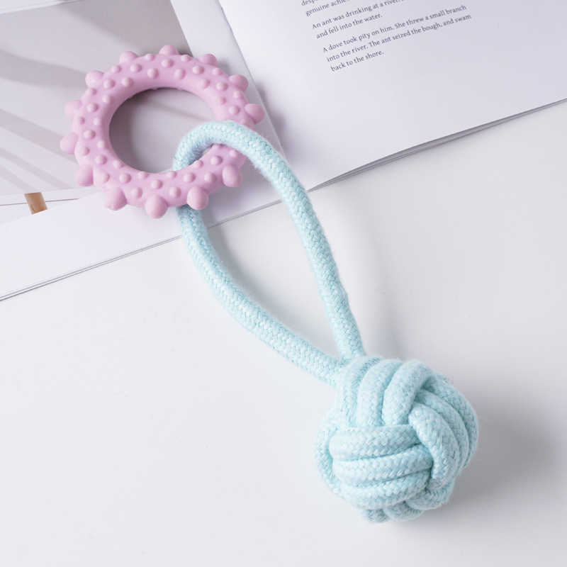 Juguete para mascotas de TPR de gran venta transfronterizo, palo de dentición para perros para entretenimiento, juguete de autoentretenimiento para cachorros duradero y resistente a las mordidas.