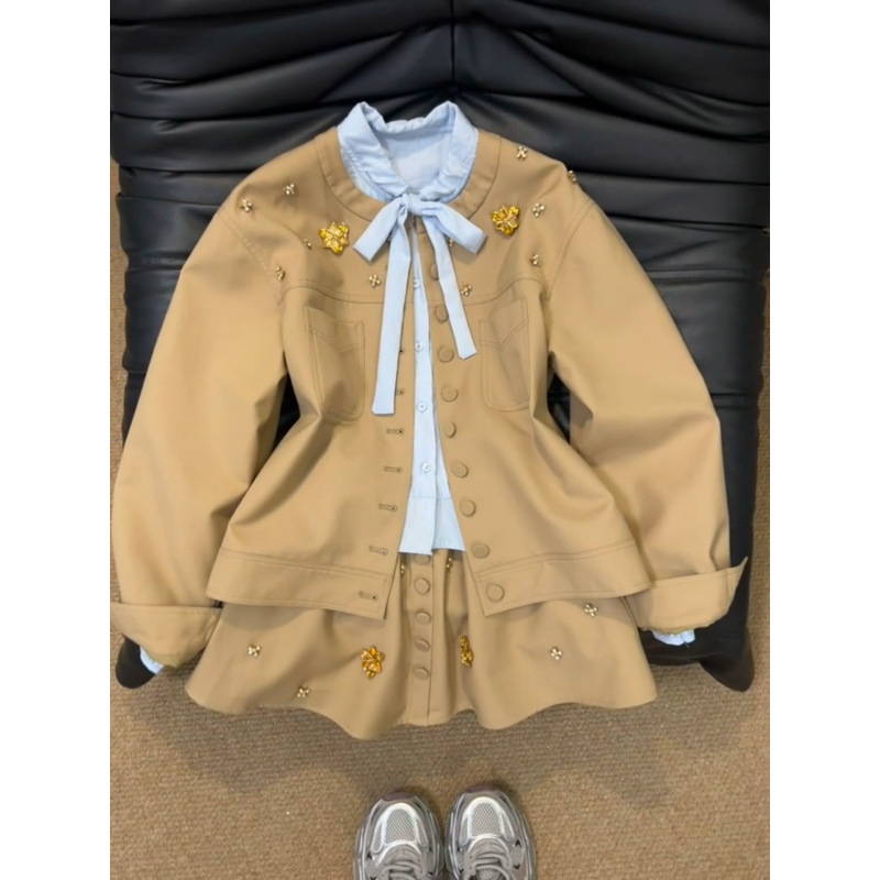suit Wear in Spring 2025 Light Spring Department Small High-level Sense Academic Style Korean Skirt suit