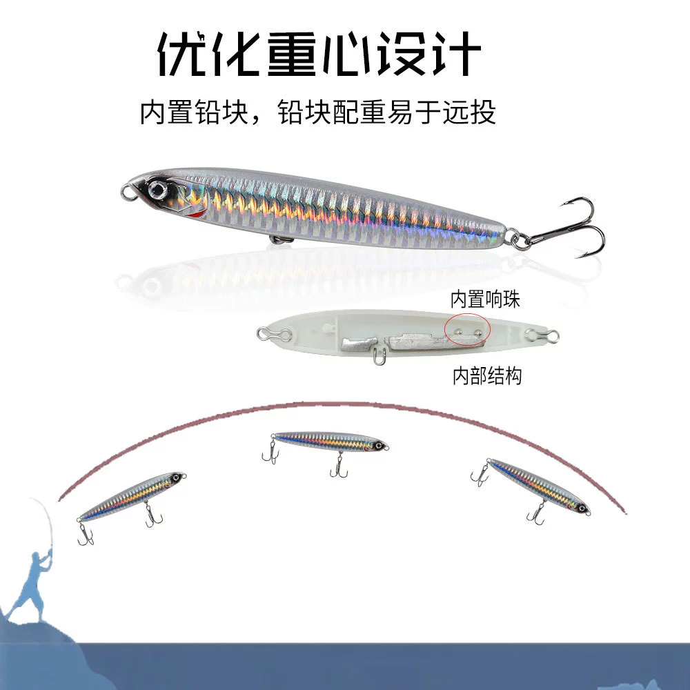 Fei Gui generation sinking water pencil slowly sinks the road Asian fake bait far fake bait plastic bionic hard bait