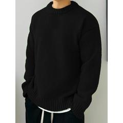Men's Classic Crew Neck Knit Sweater Soft slightly stretchy