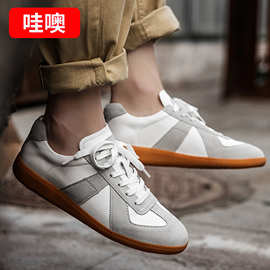 新款春季德训鞋运动鞋男女同款时尚复古休闲小白鞋低帮跑步鞋批发
