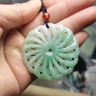 Burmese Emerald A cargo peony pendant flowers blooming rich jade and jade flowers, various jade articles accessories jade live broadcast