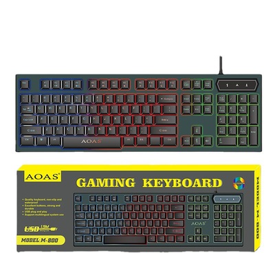 Owens AOAS Cross border supply should M800 Wired keyboard luminescence game keyboard Portuguese Manufactor source