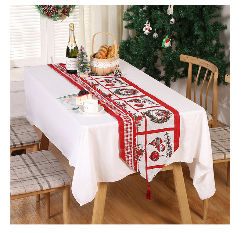 250g Weight tablecloth Event & Party Supplies Christmas Christmas Tree Santa Claus Elk Polyester Christmas Tablecloth