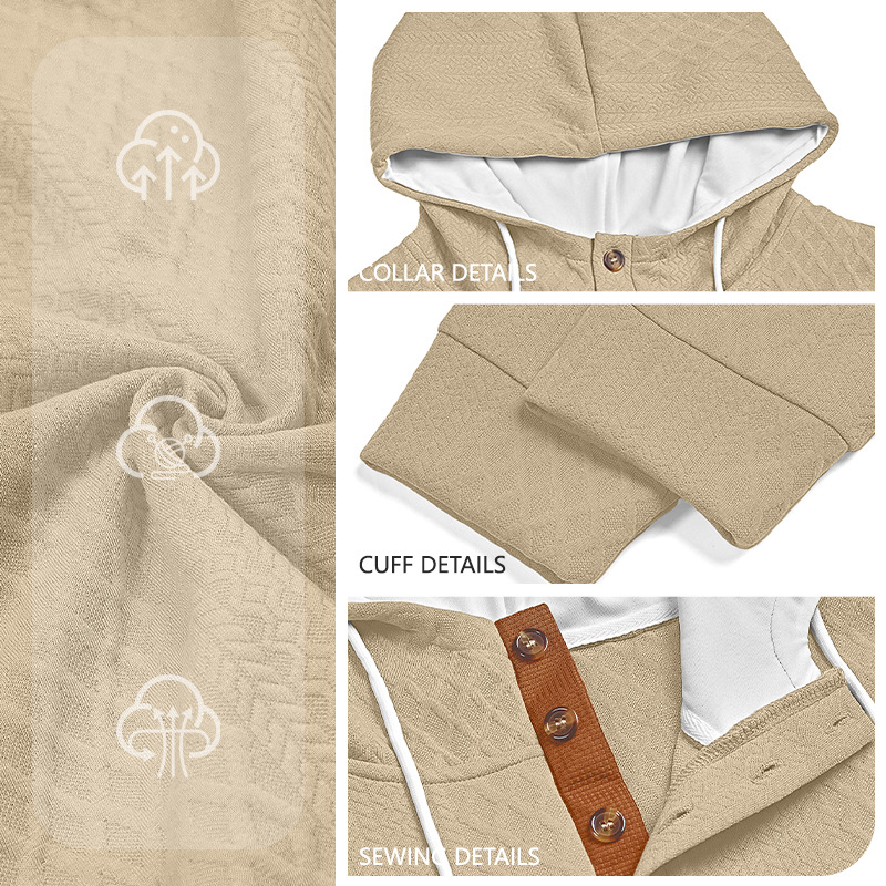 Sweat à capuche homme brodé uni pull décontracté de sport_voghion.com