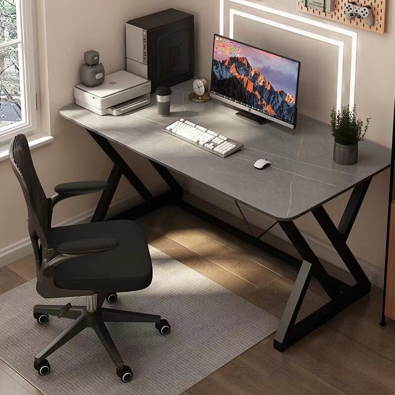 Computer desk, thickened tabletop, gaming desk, simple and long design, suitable for home office, study room, bedroom, and as a desk for studying Computer desk, thickened tabletop, gaming desk, simple and long design, suitable for home office, study room, bedroom, and as a desk for studying