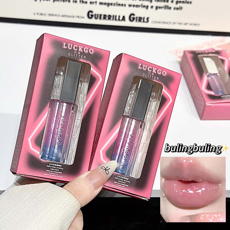 LUCKGO Unicornio humidificante labial miel de agua humectante espejo de color no seco humidificante lápiz labial al por mayor