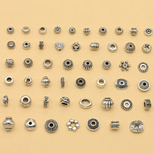 藏银复古合金隔珠隔片古银飞碟珠民族风手链手串diy饰品配件批发