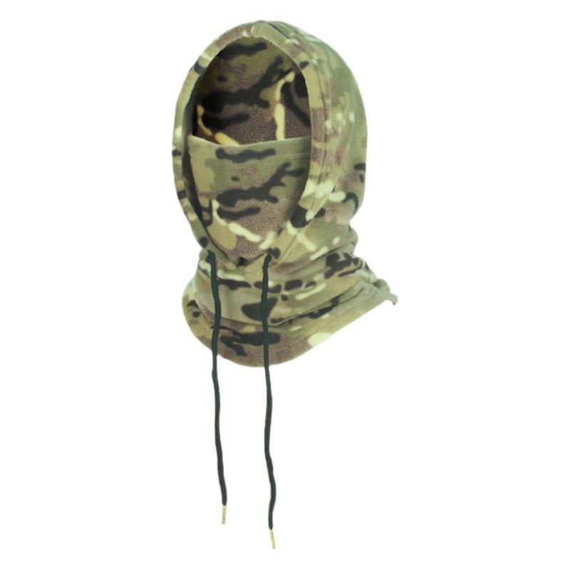 Sombrero de veludo grueso camuflado de veludo para montar al aire libre esquí para montar máscara caliente para hombres a prueba de frío